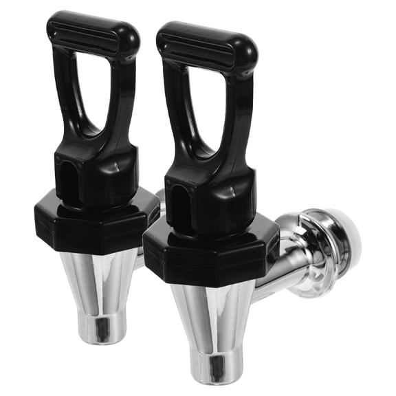 IMIKEYA 2Pcs Beverage Dispenser Faucet Spout Black for Water Jug with Precise Flow Control and Durable Seal