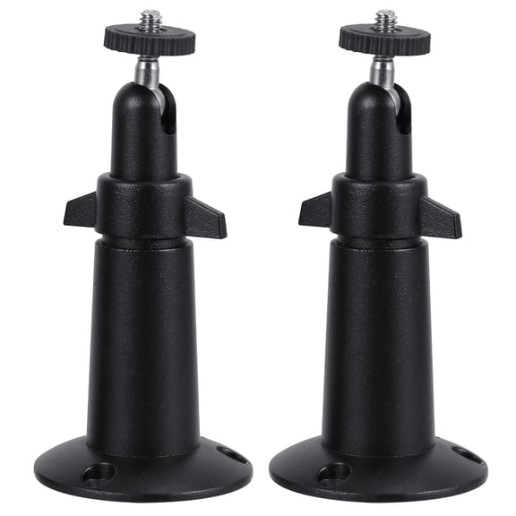 IMIKEYA 2Pcs Black Camera Mount Brackets Adjustable Security Wall Mount with 360 Degree Swivel