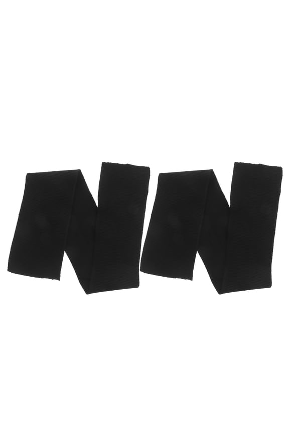 2-Pack Black Cotton Rib Knit Fabric for Sewing Ribbed Trim, Elastic Neckline Material for Sweatshirts and Apparel