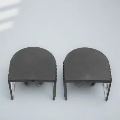 IMIKEYA 2Pcs Black Plastic Ladder End Pads Thick Protective Covers for Home Ladder Accessories