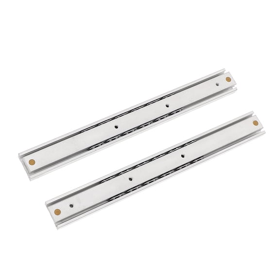 IMIKEYA 2Pcs Cabinet Slides Plated Silver Finish for Household Drawers and Cupboards Sturdy and Wear Resistant