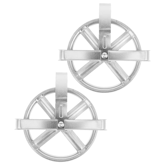 IMIKEYA 2Pcs Iron Clothes Line Pulley with Deep Groove for Secure Outdoor Laundry