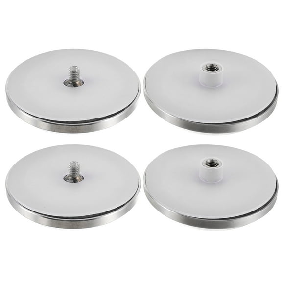 IMIKEYA 2Pcs Easy Install Stainless Steel Round Pull Knobs for Glass Shower and Sliding Doors