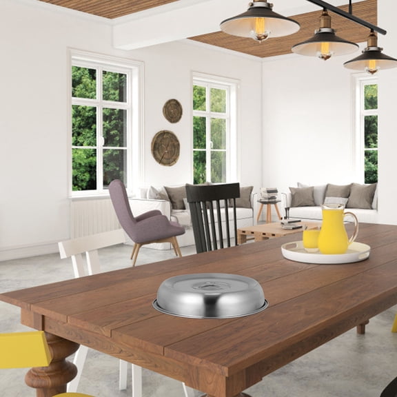 IMIKEYA Round Stainless Dish Cover for Indoor Outdoor Kitchen Use 2Pcs