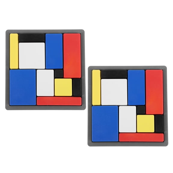 IMIKEYA 2Pcs Logic Puzzle Building Blocks for Cognitive Development and Fine Motor Skills