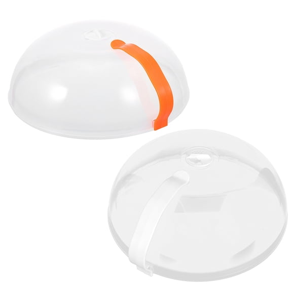 IMIKEYA 2Pcs Microwave Dish Cover Plastic Food Covers with Handle for Home Kitchen Use and Microwave Food Heating