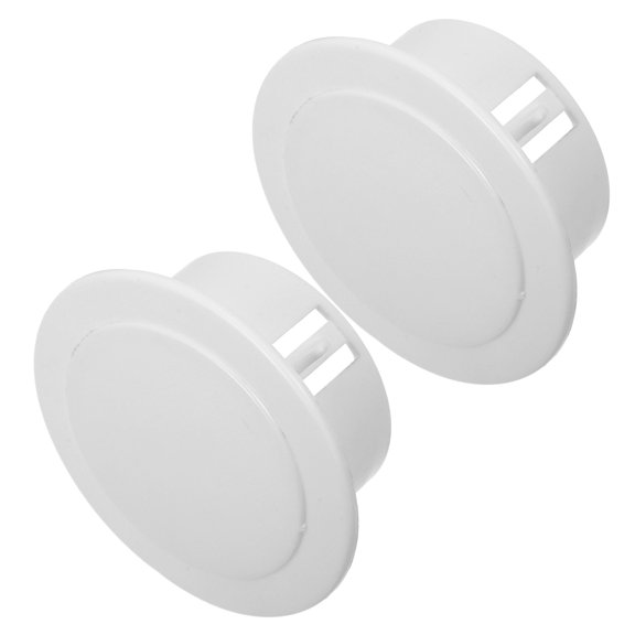 IMIKEYA 2Pcs Plastic Ac Drain Pipe Wall Cover White Round Snap in Air Conditioner Vent Cap