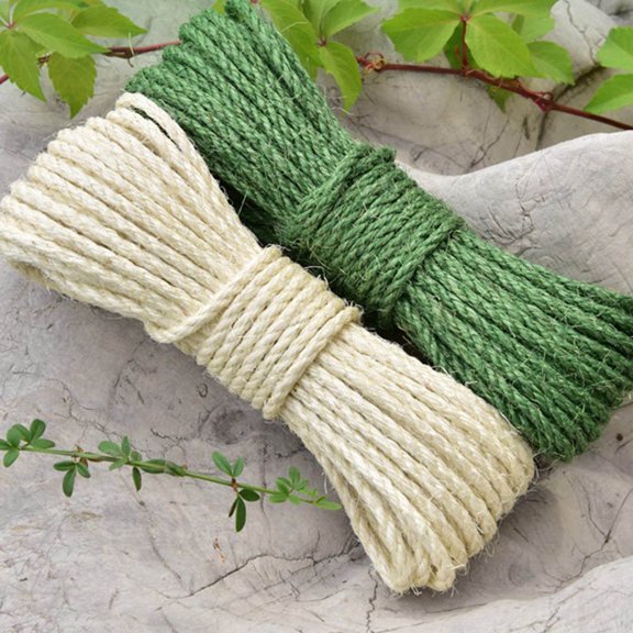 IMIKEYA 2Pcs Premium Natural Sisal Rope Green for Cat Grab Column Replacement and DIY Use