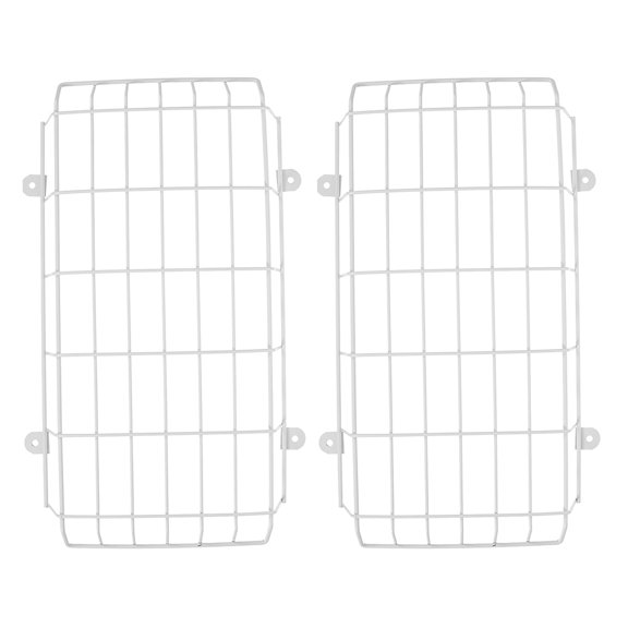 IMIKEYA 2Pcs Wall Mount Emergency Light Wire Cover Protective Guard Metal White for Exit Sign