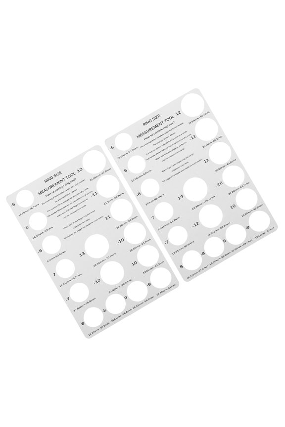 2Pcs White Finger Ring Sizing Tool for Precise Measurement and Versatile Ring Sizing