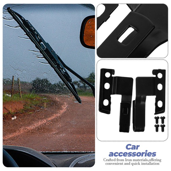 IMIKEYA 2Pcs Windshield Wiper Adapter Metal Black Wiper Hook for Professional Mechanics