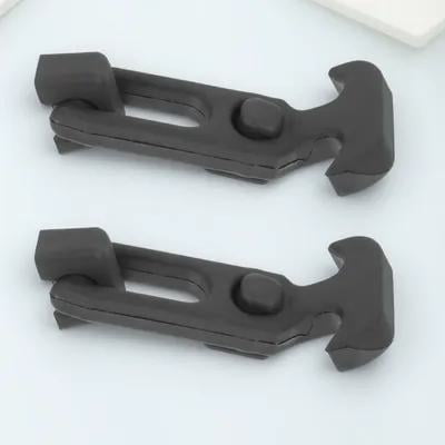 IMIKEYA 2Pcs Black Rubber T-Handle Hasp Flexible Draw Latch for Toolbox and Cooler