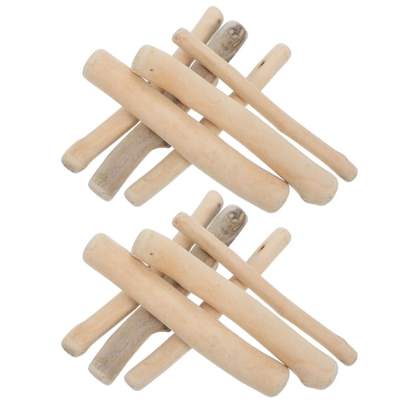 IMIKEYA Natural Driftwood Logs Beige Wooden Twigs for Versatile DIY Decor 2Sets