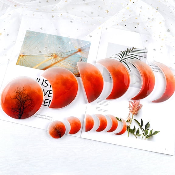 IMIKEYA 2Sets White Silicone DIY Space Theme Eclipse Mold for Creating Unique Lunar Adornment Crafts