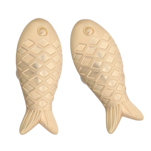 IMIKEYA 2pcs Vintage Koi Fish Cabinet Knobs Single Hole Zinc Alloy Gold