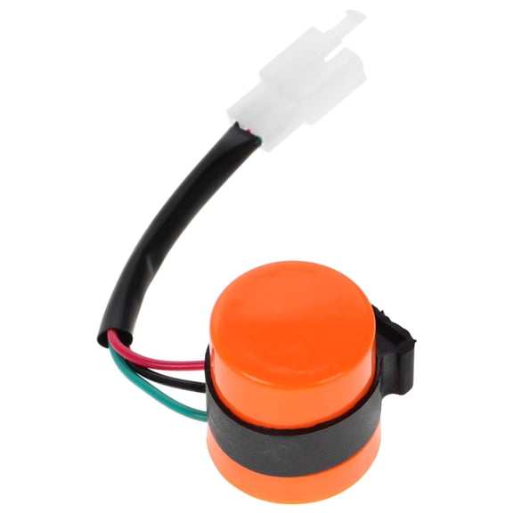 IMIKEYA Motorcycle Turn Signal Relay with Audible Alert, 3 Connector, Easy Installation, Orange Indicator