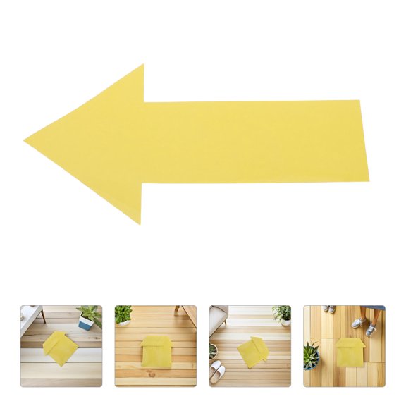 IMIKEYA Durable Yellow PVC Arrow Decals for Clear Wayfinding in High-Traffic Areas 30Pcs