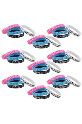 32Pcs Waterproof Silicone Music Note Bracelets for Concerts and Party Events