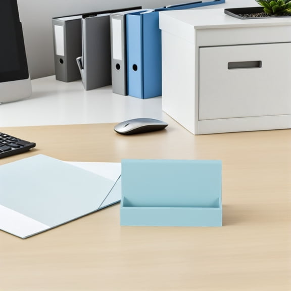 IMIKEYA 3- Card Holder Display Stand, Sleek Name Card Organizer for Office Desk and