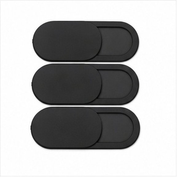 IMIKEYA Webcam Cover Slide 3-Pack Black ABS Privacy Shield for Laptop, PC, Tablet Camera