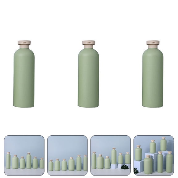 IMIKEYA Refillable Green Shower Gel Bottle Pe PP Material for Home 3Pcs