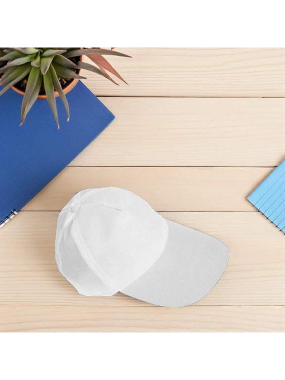 3-Pack Unisex White Blank Peak Caps with Breathable Mesh, Ideal for Custom Graffiti Art and Personalization