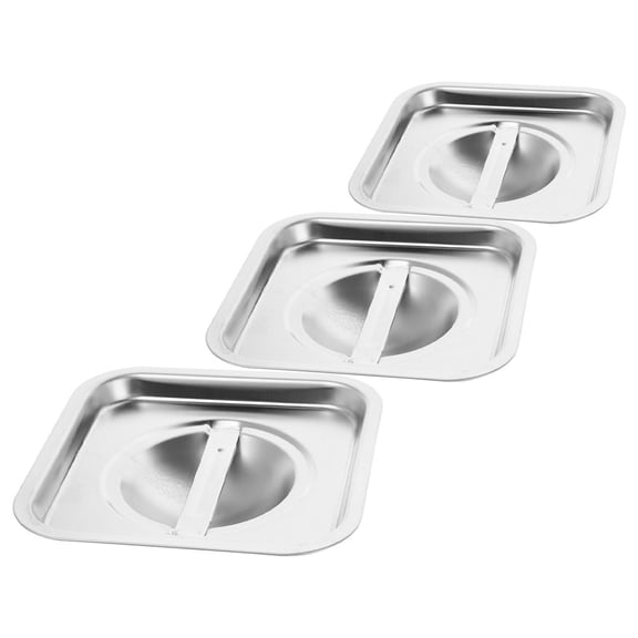 IMIKEYA 3Pcs Universal Stainless Steel Pot Lids Pan Cover Replacement for Kitchen