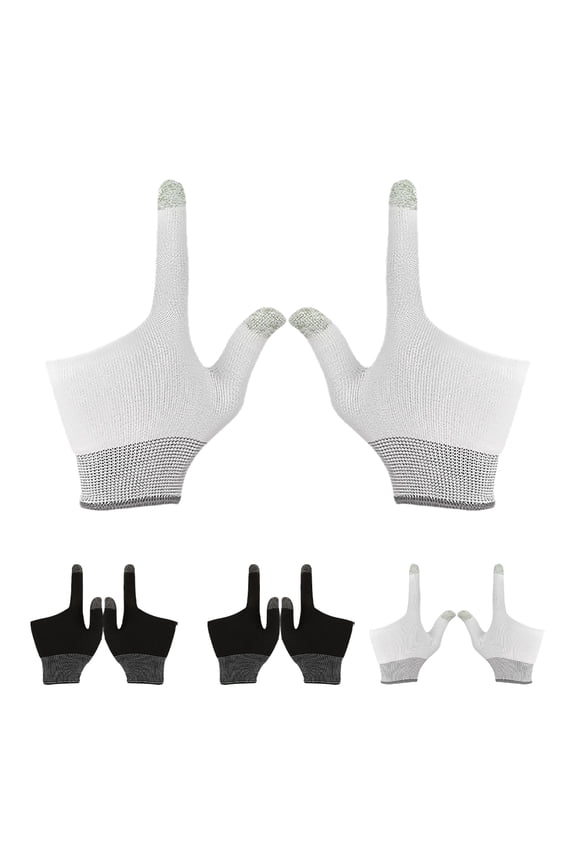 4 Pairs Gloves For Gaming Touchscreen Enhanced Precision Nylon With Antislip Performance