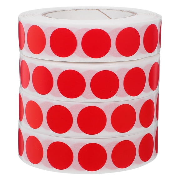 IMIKEYA 4000pcs Red Coded Labels For Garage Sale Round Thermal Labels For Home Use