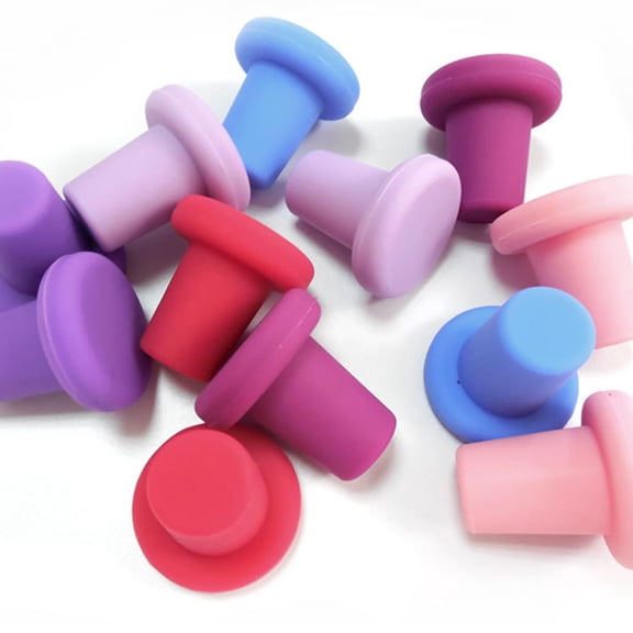 IMIKEYA 4Pcs Beverage Stoppers Silicone Wine Plugs Assorted Color for Bar and Picnic Use