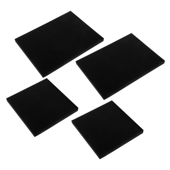 IMIKEYA 4Pcs Black Foam Packing Sheets Grid Packaging Liner for Shock Absorption and Cushioning