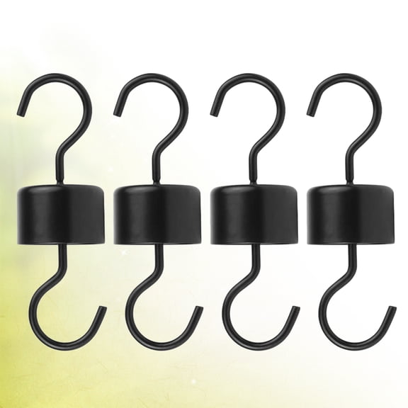 IMIKEYA 4Pcs Black Metal Hummingbird Feeder Hanger Hooks Rustproof for Hanging Bird Feeders