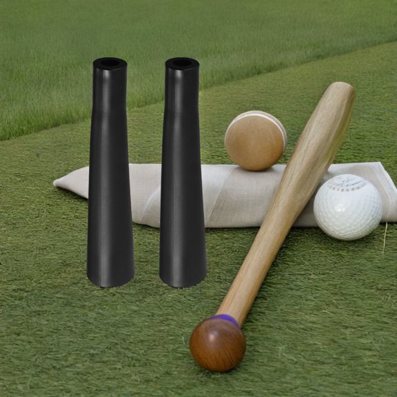 IMIKEYA 4Pcs Black Rubber Baseball Batting Tee Replacement Top with Upgraded Design for Improved Hitting