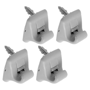 IMIKEYA 4-Pack Grey Plastic Car Visor Organizer Clips for Drivers, Convenient Driving Accessories Storage Solution