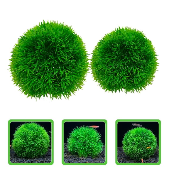 IMIKEYA 4Pcs Decorative Simulated Water Plants Green Plastic Aquarium Plant Ornaments