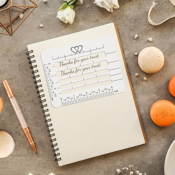 IMIKEYA 4-Piece Plastic Lettering Guide Stencils for Envelope and Invitation Card Crafting and Design