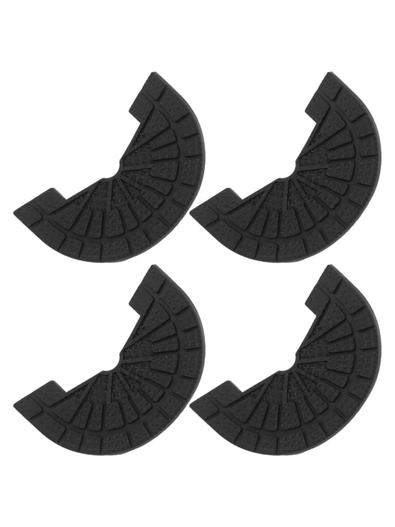 4Pcs Shoe Heel Pad Replacement with Rubber Sole Protector for Boots Enhanced Durability Black