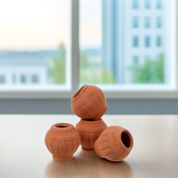 IMIKEYA 4Pcs Small Terracotta Pots Chocolate Clay Planters Lightweight Durable for Indoor Garden Decor