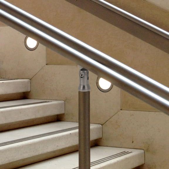 IMIKEYA 4Pcs Stair Handrail Bracket Stainless Steel Round Tube for Deck Rail Stability