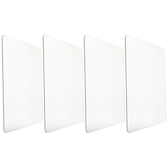 IMIKEYA 4Pcs Transparent Glassless Mirror Tiles with Double Sided Sticker for Door Or Wall