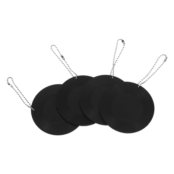 IMIKEYA 4Pcs Vinyl Record Music Keychains Retro Style Black ABS Material for Home Office Car Use