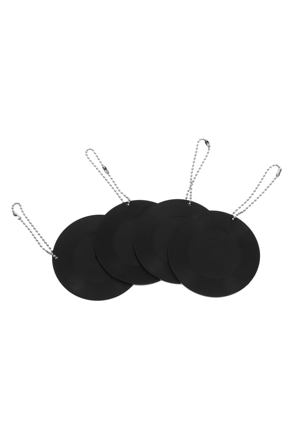4Pcs Vinyl Record Music Keychains Retro Style Black ABS Material for Home Office Car Use