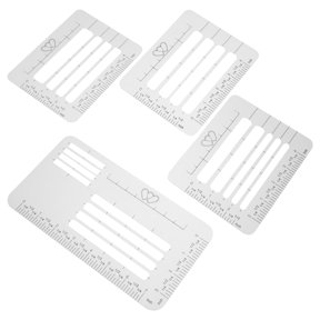 IMIKEYA Light Grey Address Template Envelope Stencil Set with 4 Styles for Precise Letter Writing and Mailing