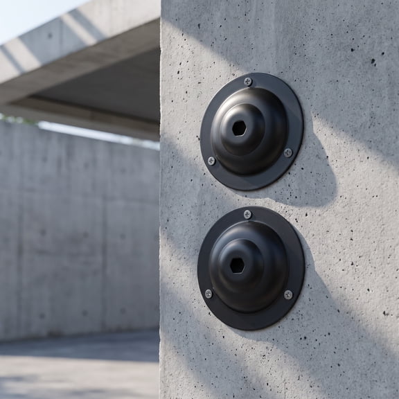 IMIKEYA 4pcs Security Camera Mounting Base Plate, 2.95'' Round Disc Base