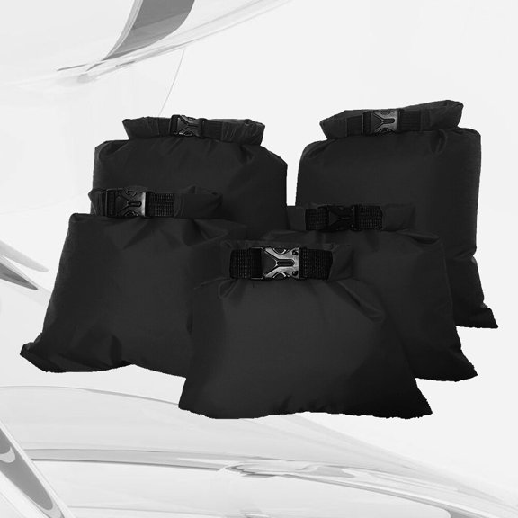 IMIKEYA 5-Pack Drift Bags in Black for Secure Storage of Electronics, Clothes, and Outdoor Gear