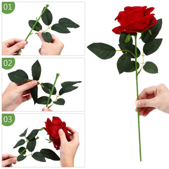 IMIKEYA 50-Piece Green Floral Stem Wire for Crafting, Artificial Flower Arrangements, Bouquets, Decor Project Supplies