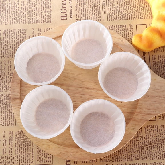 IMIKEYA 50Pcs White Cake Cup Baking Cups Accessory for Elegant Dessert Use and Party Favors