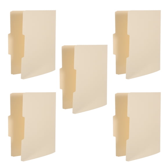 IMIKEYA 5Pcs Manila File Folders Letter Size Paper Folder for Office Paperwork and Document Filing