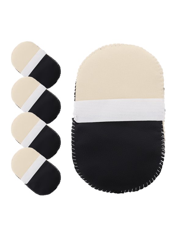 5-Pack Multipurpose Black Wool Shoe Cleaning Gloves for Shoes, Boots, and Furniture Care