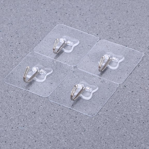 IMIKEYA 5Pcs White Suction Hooks Eco Friendly PVC for Hanging on Smooth Surfaces Bathroom Kitchen